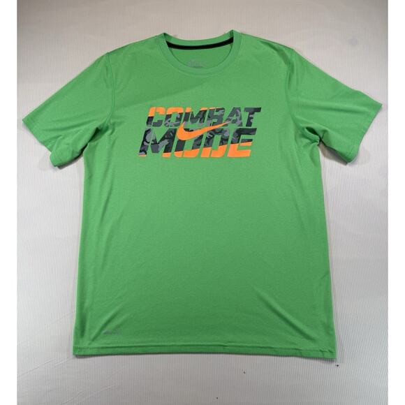 Nike Dri-Fit Green Combat Mode Graphic Training T-Shirt Men’s Size Large - Picture 2 of 8